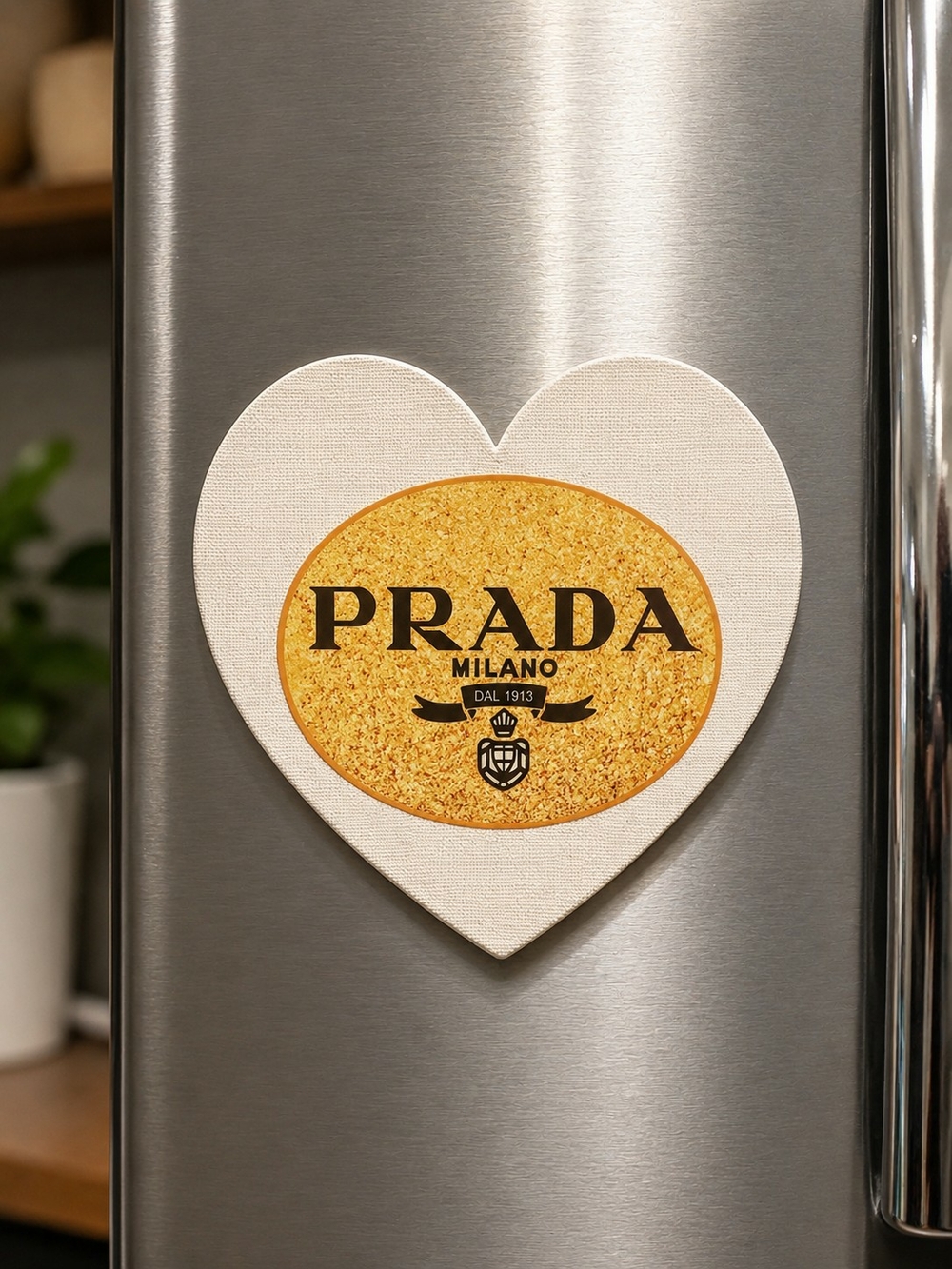 Headt Magnet - White & Gold Accent